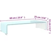 TV staliukas TV stovas/monitoriaus pakyla, žalias, 60x25x11cm, stiklas