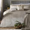 Twhours Laurence Llewelyn-bowen - smėlio spalvos velvetinis antklodės užvalkalų komplektas - super king (260 x 220 cm) - 2 pagalvių užvalkalai - minkštas velvetinis patalynės komplektas su prabangiu perlo dizainu