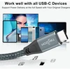 Twozoh 4k Usb C kabelis 100w 1m, 2 vnt. (viskas viename), Usb 3.2 Gen 2 x 2 20gbps Usb C 3.1 Type C Pd greito įkrovimo duomenų perdavimo Type C 4k @ 60hz vaizdo monitoriaus kabelis