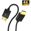 Twozoh hdmi į hdmi kabelis 2 m, 2 vnt., plonas, minkštas, itin plonas ir lankstus hdmi kabelis, palaiko 3d/4k ir 60 hz/2160p/1080p