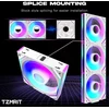 Tzmrit Interstellar-v2 Infinity Mirror Argb Pwm ventiliatorius 120 mm baltas, Rgb ventiliatorius 120 mm, trijų vienetų pakuotė