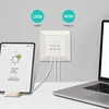 Ucomen 5.0v, 3.1a įleidžiamas įkroviklis su 2 usb type a ir 1 type c prievadais, baltas (2 vnt.)