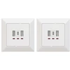 Ucomen 5.0v, 3.1a įleidžiamas įkroviklis su 2 usb type a ir 1 type c prievadais, baltas (2 vnt.)