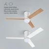Ufesa Katmandu lubų ventiliatorius su šviesa, 3 apverčiamos mentės 132 cm, 40 W, 6 greičiai, itin tylus, vasaros - žiemos funkcija, laikmatis 8 valandos, 3 šviesos lygiai, nuotolinis valdymas, balta mediena