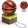 Uflatek Usb atmintinė 16 Gb krepšinio formos silikoninė Usb 2.0 atmintinė ruda 16 Gb talpos animacinė Usb atmintinė išoriniai duomenų kaupikliai dovanoms