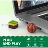 Uflatek Usb atmintinė 16 Gb krepšinio formos silikoninė Usb 2.0 atmintinė ruda 16 Gb talpos animacinė Usb atmintinė išoriniai duomenų kaupikliai dovanoms