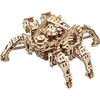 Ugears Hexapod Explorer 3d dėlionė - dovana tėvo dienai - modelių rinkiniai suaugusiems su galingu spyruokliniu varikliu - 3d medinės dėlionės, medinis robotas važiuoja iki 3 m