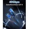 Ugreen Cat 8 tinklo kabelis, plokščias, 40 Gbps Ethernet, 5 m