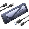 Ugreen nvme m.2 usb 3.2 ssd išorinio disko adapteris su aušinimo padu 10 gbps nvme pcie m-key/m+b key 2230/2242/2260/2280 su usb c-c ir a-c kabeliu, nereikalaujantis įrankių
