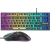 Uk išdėstymo 80% žaidimų klaviatūra ir pelė laidinė rgb mechaninė klaviatūra + 6400 reguliuojamo dpi žaidimų pelė su apšviestais klavišų gaubteliais, skirta ps4 ps5 XBOX pc nešiojamam kompiuteriui mac (mėlyna)