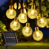 Ulanox saulės energija įkraunamos lauko girliandos 7 m 50 Led pasakų lemputės saulės energija 8 režimai Led lempučių grandinė Ip65 atspari vandeniui lauko vidaus kalėdinės girliandos kambariui sodo vakarėliui balkonui šiltai balta dekoracija