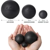 Ultimate Relief Bomb Ball juodas masažinis kamuoliukų rinkinys – fascia + lacrosse kamuoliukai skirti raumenų atpalaidavimui, savimasažui, fascia treniruotėms + trigerinių taškų terapijai