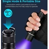 Ultrafire uv žibintuvėlis 395nm led juoda šviesa, vieno režimo ultravioletinė lempa uv šviesa, skirta dervos kietinimui, uv klijams, naminių gyvūnų šlapimo dėmėms, skorpionų aptikimui