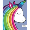 Unicorn užrašų knygelė - languoti puslapiai - 8x10 notizbuch - didelė (indigo)