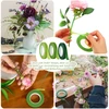 Uningyi 3 ritės floristinės juostos, 100 vienetų floristinės vielos floristinė maskavimo juosta floristinė viela žalia įstatoma viela, gėlių stiebų viela puokštėms ir gėlių amatams vynioti (27 m ritė)