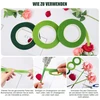 Uningyi 3 ritės floristinės juostos, 100 vienetų floristinės vielos floristinė maskavimo juosta floristinė viela žalia įstatoma viela, gėlių stiebų viela puokštėms ir gėlių amatams vynioti (27 m ritė)