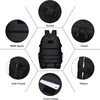 Unisex karinis kuprinė Molle, taktinis, motociklinis, žygiams, lauko, medžioklės, universiteto, vandeniui atsparus žygio dienos krepšys, 25 litrai nailono, B30-45l-juodas