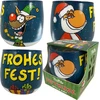 United Labels Ralph Ruthe žvakė stiklinėje, kvapioji žvakė obuolių ir cinamono aromato, Xmas Merry Fest Santa ir Rudi, dovanų kvapioji kalėdinė žvakė