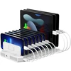 Unitek 60 W mobiliųjų telefonų įkrovimo stotelė su 10 prievadų, Usb įkrovimo stotelė keliems įrenginiams su Smartic technologija ir reguliuojamu skyriklis planšetiniams kompiuteriams ir kitiems Usb įrenginiams