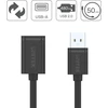 Unitek Y-c447gbk Usb 2.0 A Male į Usb A Female prailginimo laidas 0.5 m juodas, skirtas spausdintuvui, klaviatūrai, kortelių skaitytuvui ir kt.