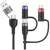 Universalus 6-in-1 Usb-c įkrovimo laidas, 60w, 2m, pilkas