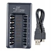 Universalus Aa/aaa akumuliatoriaus įkroviklis, efektyvus, su apsauga nuo perkrovos, Usb Smart 6 lizdų automatinis