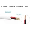 Universalus Dc prailginimo laidas 5.5 mm x 2.1 mm, 12v, baltas