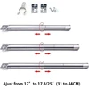 Universalus nerūdijančio plieno vamzdinis degiklis 31–44 cm ir degiklio dangtis 30–72 cm, skirtas charbroil, enders, landmann, barbecook, taino, tepro, rösle vision g3, reguliuojamos dujinės kepsninės atsarginės dalys, pakuotė
