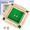 Unvtap shut the box žaidimas 2-4 žaidėjams kauliukų žaidimai shut the box mediniai stalo žaidimai, sulankstomas stalo žaidimas, matematikos mokymosi žaislas vaikams ir suaugusiems, kelioniniai žaidimai, tradiciniai baro žaidimai