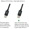 Uonecn Usb-c į 2.5 Dc 12v Kampinis Maitinimo Laidas 1.8m