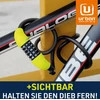 Urban Ur454l dviračio spyna su plieniniu trosu, lanksčiu numerio kodu, 12 mm skersmens, 180 cm grandinė su apsaugos kodu, apsauga nuo vagystės, patvari, kompaktiška, lengvai transportuojama