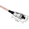 Urcianow 50 cm Sdi kabelis Din 1.0/2.3 kištukas į Bnc stačiu kampu kištuką Rg179 75ohm kabelis Rf koaksialinis adapterio ilgiklis ryšių sistemai radijo video įrangai (2 vnt.)
