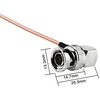 Urcianow 50 cm Sdi kabelis Din 1.0/2.3 kištukas į Bnc stačiu kampu kištuką Rg179 75ohm kabelis Rf koaksialinis adapterio ilgiklis ryšių sistemai radijo video įrangai (2 vnt.)