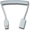 Usb 2.0 prailginimo laidas 90 cm, A tipo vyriškas-moteriškas, baltas