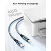 Usb 2.0 Type B kabelis A–b spausdintuvo kabelis, suderinamas su Hp/canon/epson/brother/dell/lexmark/xerox, 1 m