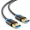 Usb 3.0 A/a kabelis – juodas/mėlynas, 1m