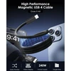 Usb 4 kabelis 240 w, 2 m magnetinis usb c kabelis, palaiko 8k @ 60 hz, 4k @ 144 hz ekraną, 40 gbps duomenų perdavimas, usb c į usb c kabelis, skirtas phone 15pro/15promax, mac_books, usb c hub dokas