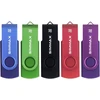 Usb atmintinė 32gb, 5 vnt. rinkinys, su sukamuoju dizainu