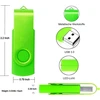 Usb atmintinė 64 gb, 2 vnt. tatmohik raktų pakabukas, usb atmintinė, 2 vnt., usb 3.0 atmintinė, didelės spartos usb atmintinė su besisukančiu metaliniu spaustuku (64 gb, 3.0, žalia ir violetinė)