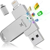 Usb atmintinė, skirta iphone 256 gb, mfi sertifikuota, xaytrre atmintinė 3 viename, atmintinė usb 3.0, nuotraukų atmintinė, flash atmintinė, skirta ios, ipad, otg android mobiliesiems telefonams, nešiojamam kompiuteriui, pc (sidabrinė)