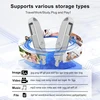 Usb atmintinė, skirta iphone 512 gb, mfi sertifikuota, xaytrre atmintinė 3 viename, atmintinė usb 3.0, nuotraukų atmintinė, flash atmintinė, skirta ios, ipad, otg android mobiliesiems telefonams, nešiojamam kompiuteriui, pc (sidabrinė)