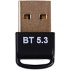 Usb bluetooth adapteris kompiuteriui, 5.3 bluetooth dongle, siųstuvas, imtuvas, usb adapteris, stabilus automatinis susiejimas, paauksuota jungtis, palaikymas windows 8.1 10 11 pc