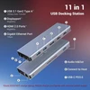 Usb-c 11-in-1 Dokų Stotelė su 2x 4k@60hz Hdmi, 100w Pd