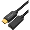 Usb-c 3.1 vyriškas-moteriškas prailginimo laidas, gen 2 (10 gbps) paauksuotas usb c vyriškas-moteriškas kabelio jungtis, perduoda vaizdą, duomenis, garsą, skirtas usb type-c duomenų sinchronizavimo kabeliui - 1m/3ft