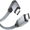 Usb-c 3.2 Gen2x2 Kampinis Laidas 100w 20gbps 0.5m