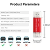 Usb-c 32gb Otg 2in1 atmintinė, Usb 3.0, raudona