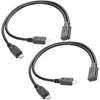 Usb C į 2 Micro Usb Y formos įkrovimo kabelis, 30 cm
