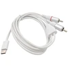 Usb C į 2 Rca Audio Kabelis, 1m, Baltas