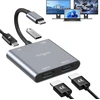 Usb-c į 2x Hdmi adapteris, 4k, 100w Pd, Usb 3.0