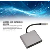 Usb c į dual hdmi adapteris, 4 viename doko stotis su hdmi + usb 3.0 + 100w pd įkrovimo prievadu, 4k@30hz usb c į hdmi keitiklis, palaiko veidrodinį ir išplėstinį režimus, plug and play